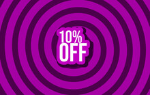 10% Off Sale Banner Discount Illustration Business Vector Purple Spiral White Bebas