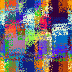 Leinwandbilder - Pattern of a random small dots. Seamless image