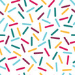 © Albina - Festive seamless pattern with confetti or donut glaze, sprinkle, dash. Repeating background, vector illustration