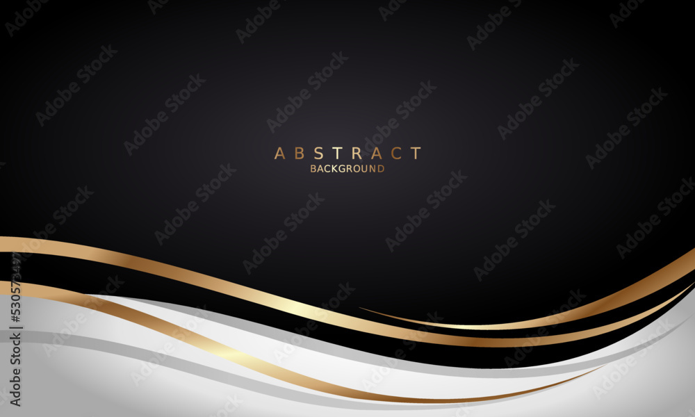 white and black luxury premium background and gold lines. Stock Vector ...