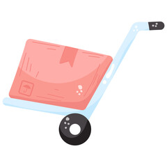 Sticker - check this flat sticker of cargo trolley