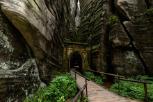 Gothic gate in the Adrspach-Teplice Rocks Nature Reserve, Czech Republic
