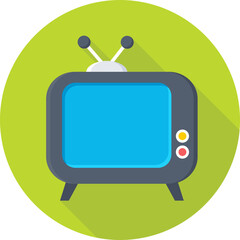 Wall Mural - Tv Colored Vector Icon