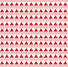 Ethnic Pattern Lines And Triangles Red ,white Art Designs Ikat Vector Oriental Traditional Design For Background.  Ikat Is Produced In Many Traditional Textile Centers Around The World And Christmas