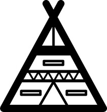 Teepee Icon Vector, Illustration Of American Native Tent.Wigwam Symbol