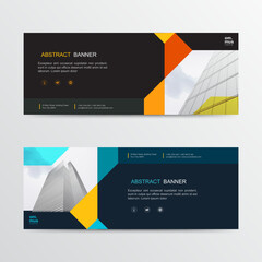Wall Mural - vector abstract header and banner background. business web design template.