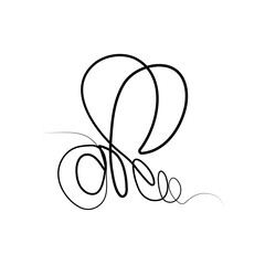 Wall Mural - continuous line drawing of decorative bees for farm logo identity