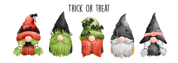 halloween gnome, vector illustration