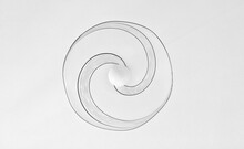 White Ball On The Center Of A Spiral Drawing