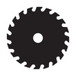 © Maksim - Circular saw icon. Black silhouettes of circular saw blades, vector illustration.