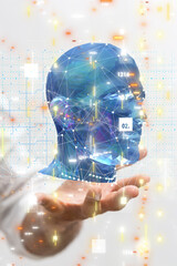 Leinwandbilder - digital medical futuristic interface 3D rendering