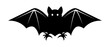 
Halloween bat silhouette on white background. Bat vector illustration. Bat icon. 