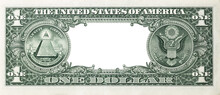U.S. Dollar Border With Empty Transparent Middle Area