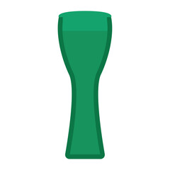 Wall Mural - Isolated green beer glass icon Flat design Vector