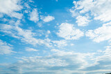 Fototapeta Na sufit - cloudy blue sky with white fluffy clouds. skyscape background