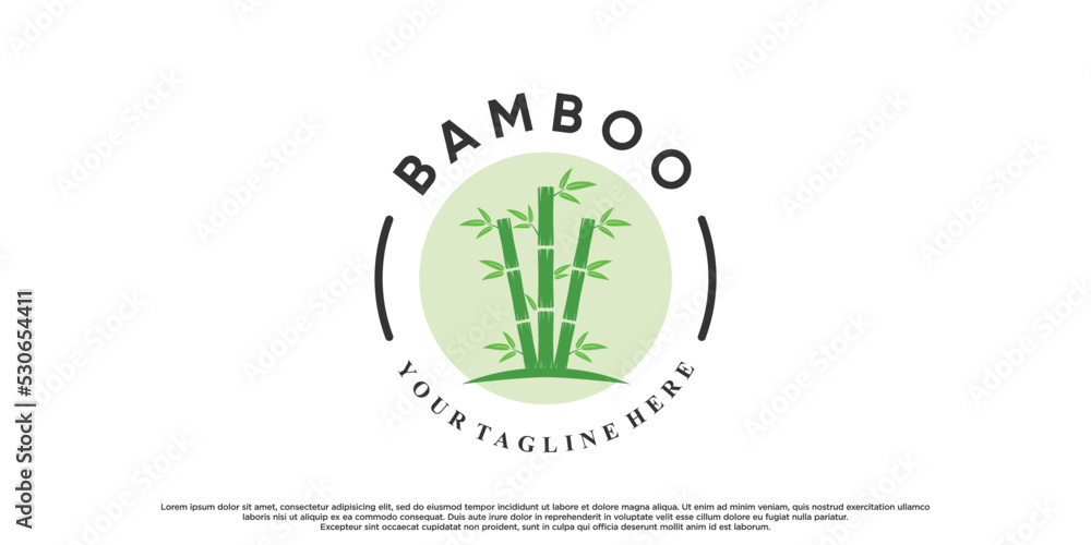 Bamboo logo design with creative concept Premium Vector Stock Vector ...