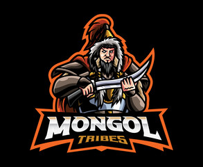 Wall Mural - Mongol empire mascot logo design