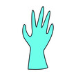 © Felizabeth - Cute alien hand. Vector illustration on isolated background. Human palm.