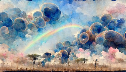 Wall Mural - abstract watercolor painting