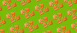 © Pixel-Shot - Wooden pieces of jigsaw puzzle on green background. Pattern for design