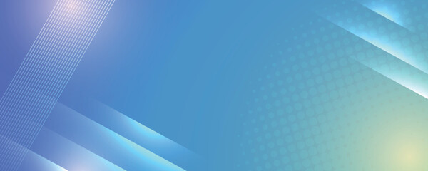 Wall Mural - Abstract modern blue background with bright elements, parallel lines and geometric shape in vector illustration. 