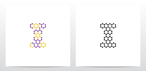 Wall Mural - Molecule Chemistry Letter Logo Design I