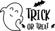 trick or treat lettering illustration