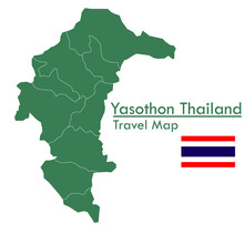 Green Map Yasothon Province Is One Of The Provinces Of Thailand.