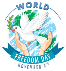 Wall Mural - World Freedom Day Banner Design