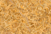 Seamless Texture Of OSB Boards From Wood Chips. Wooden Building Panels. Plywood Vector Pattern . Oriented Particle Background. Sheet Of Fibreboard With Fragments Of Compressed Sawdust.