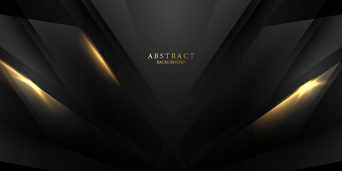 abstract modern design black background with luxury golden elements vector illustration.