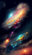 colorful nebular galaxy stars and clouds as universe