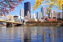 Pittsburgh Skyline. Autumn Season City View.
