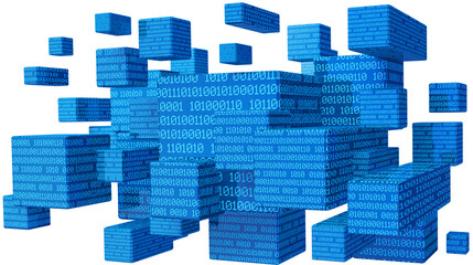 blockchain technology binary crypto currency digital data 3d