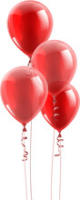 Red Party Balloons Graphic