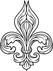 Sticker - Fleur De Lis Graphic Design Element