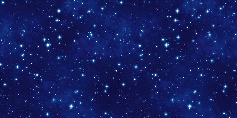 seamless outer space background texture. tileable deep royal blue celestial stars and nebula in the 