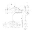 © Free_styler - Detailed architectural fronton plan of a multistory building Vector blueprint.