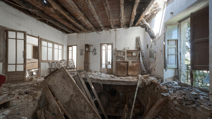 Poster - abandoned house in the village