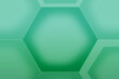 Gradient Emerald Green 3D hexagon shape pattern for abstract background