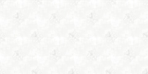 Wall Mural - Soft white on white snow flake border pattern background. Simple minimal ice blur effect seamless banner backdrop. Festive cold holiday season ribbon trim edge.