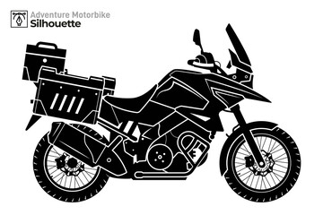 Wall Mural - Isolated Adventure motorbike silhouette