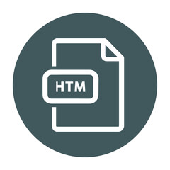 Sticker - HTM file vector Icon
