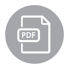 Sticker - PDF vector icon
