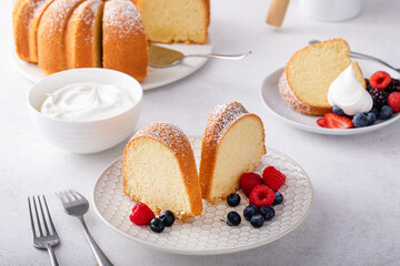 Wall Mural - Pound cake, traditional vanilla or sour cream flavor