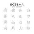 © motorama - Set line icons of eczema
