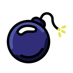 Sticker - Isolated colored bomb videogame icon Flat design Vector