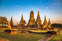 Wat Chaiwatthanaram Ruin Temple In Ayutthaya, Thailand