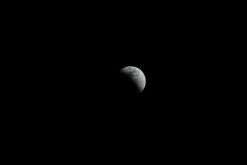 Wall Mural - beautiful view of a lunar eclipse in a dark sky