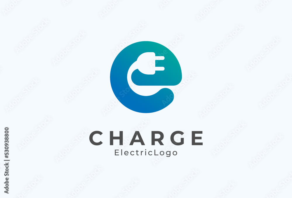 Plug Abstract Logo Design Abstract Letter E Electric Plug Logo, Letter E and Plug combination ...